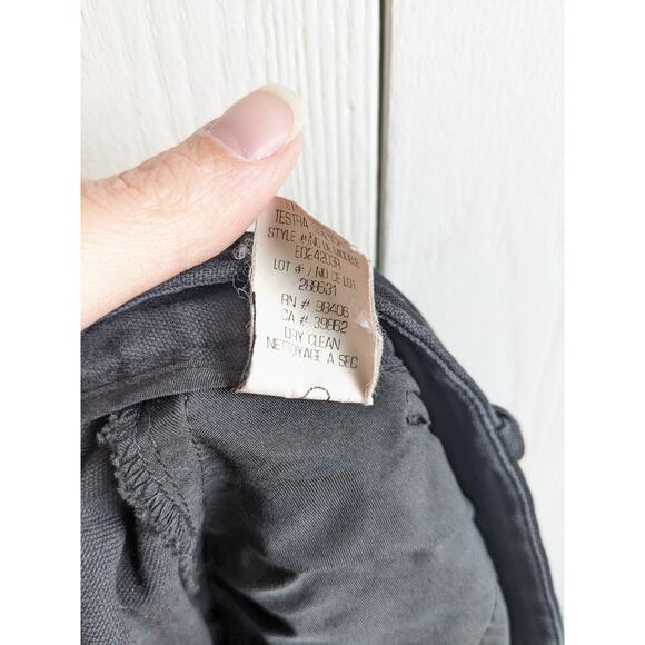 Theory Women's Black Mid Rise Belt Loop Causal Cotton Dress Pant Size 4 - Picture 5 of 5